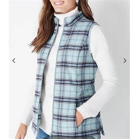 J Jill Jackets And Coats Jjill Quilted Plaid Vest Size Small Poshmark