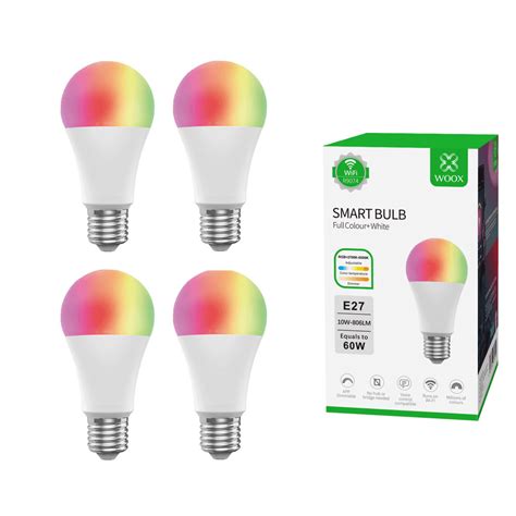 Woox Home WOOX R9074 4 Pack Smart WiFi E27 LED Bulb RGB CCT