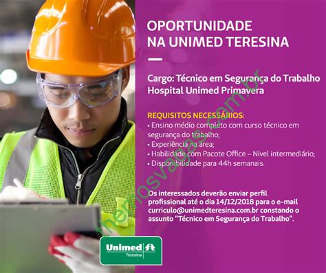 Técnico de Segurança do Trabalho na Unimed em Teresina PI Themos