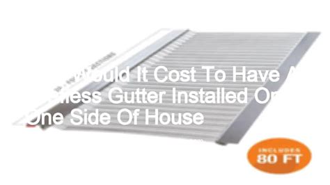 How Would It Cost To Have A Leafless Gutter Installed On One Side Of ...