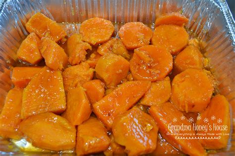 Baked Sweet Potatoes In Brown Sugar Syrup Grandma Honey S House