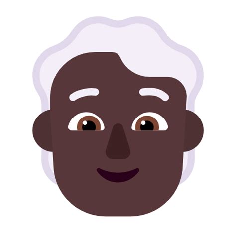 Person Dark Skin Tone White Hair Emoji Meaning From Girl Guy