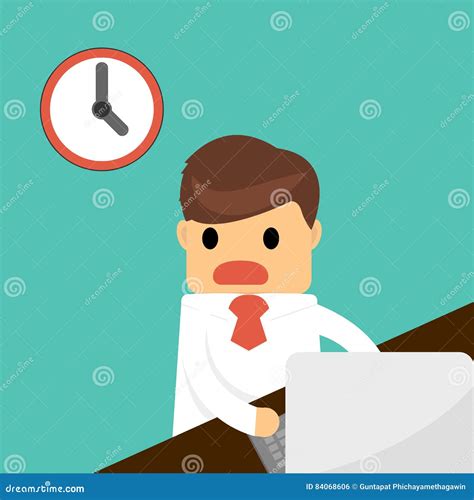 Busy Businessman Unfinished Work Stock Vector Illustration Of Finish