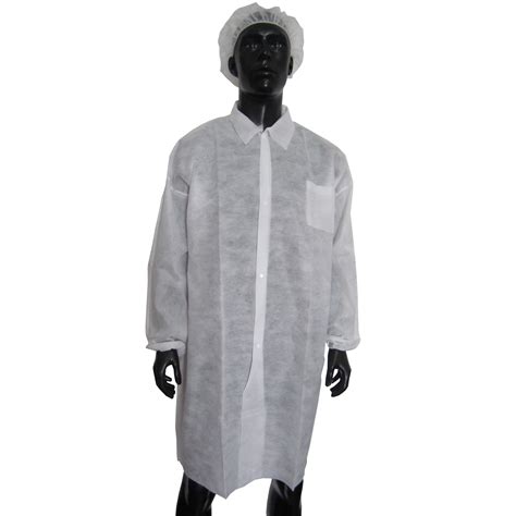 Medical Supply Disposable Lab Coats For Adults Pack Of White