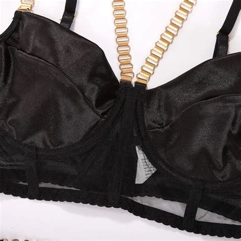 Lovely Girl Sexy Ww Lingerie Sets Metallic Chain Lingeries Femme Sexy