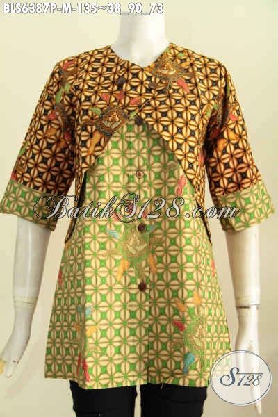 Batik Blus Terbaru Hadir Dengan Model Kombinasi Rompi Keren Banget Baju Batik Kerja Wanita