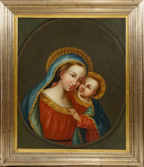 Madonna Del Buon Consiglio Olio Su Tela Cm X Xix Secolo Entro