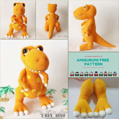 Amigurumi T Rex Dino Free Crochet Pattern Amigurumi Toys