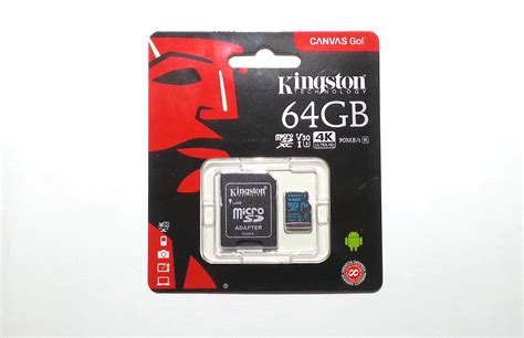 Быстрая и надежная Microsdxc карта памяти Kingston Canvas Go объемом 64 ГБ U3 V30 Hdd Ssd