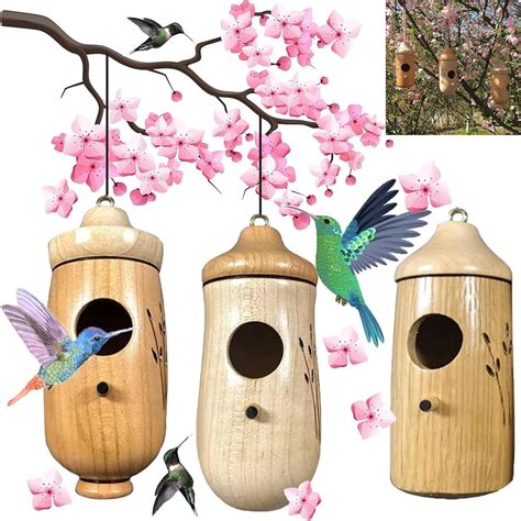 Amazon Libiyi Wooden Hummingbird House Dotmalls Wooden