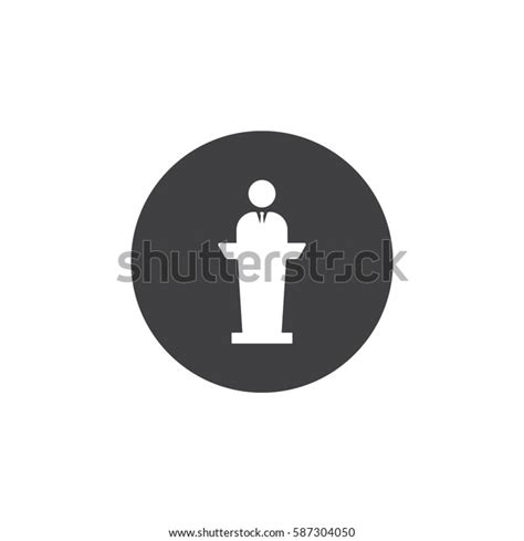 Speaker Man Icon Stock Vector Royalty Free 587304050