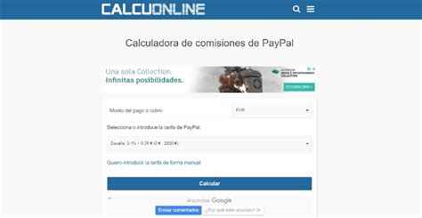 Mejor Calculadora De Comisiones Paypal Actualizada