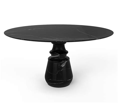 Pietra Round Nero Marquina Dining Table Boca Do Lobo Exclusive Design