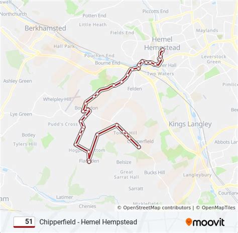 51 Route Schedules Stops And Maps Chipperfield Updated