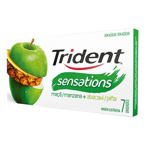 Chiclete Trident Sensations Maçã Abacaxi Alimentos Drogaria Araujo