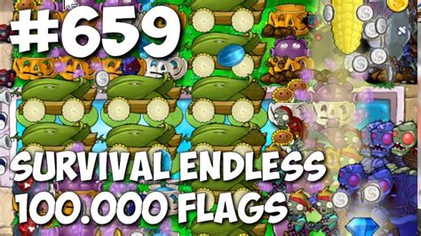 Plants Vs Zombies Survival Endless Flags Part