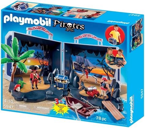 Nib Playmobil Pirate Treasure Chest Playset 5947 78 Piece Set With Pirates Playmobil