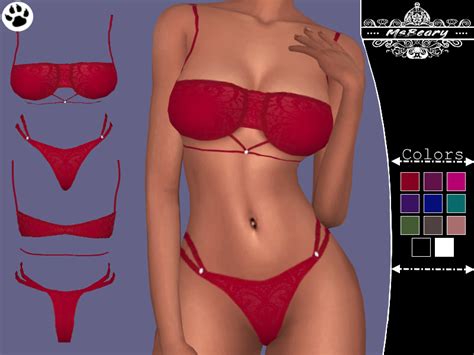 The Sims Resource Double Strap Two Piece Lingerie