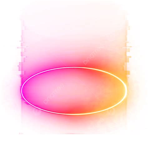 Warp Circle Light Neon Border Orange Red Pink Neon Neon Border