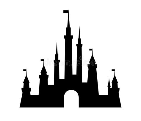 Disneyland Castle Silhouette Logo Disney Castle Icon Vector