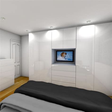Белый глянцевый шкаф реализуем | Tv in bedroom, Home bedroom, Trendy ...