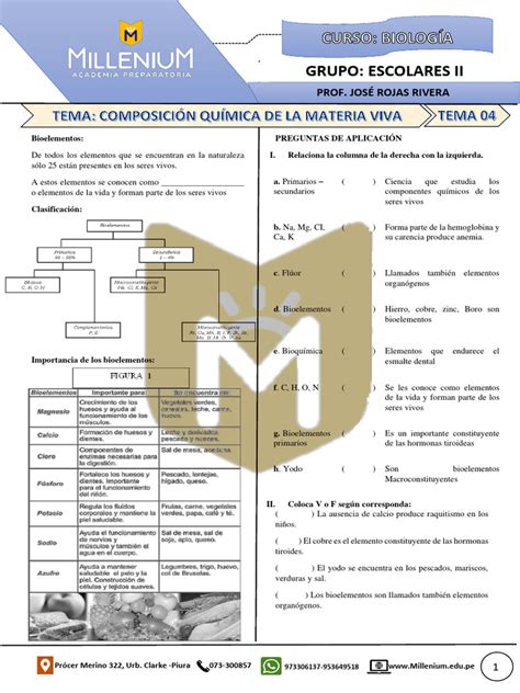 Escola Ii Composición Química De La Materia Viva Pdf Carbohidratos Nucleótidos