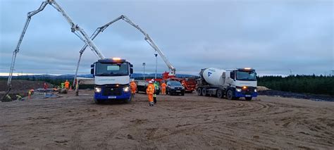 Aggregate Industries Delivers Record Concrete Pours At Longhill Burn