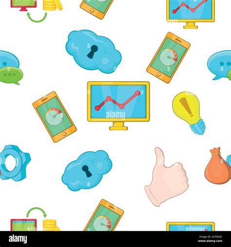 Seo Icons Set Cartoon Style Stock Vector Image And Art Alamy