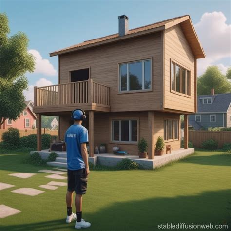 Fortnite Player In Realistic House Stable Diffusion Online