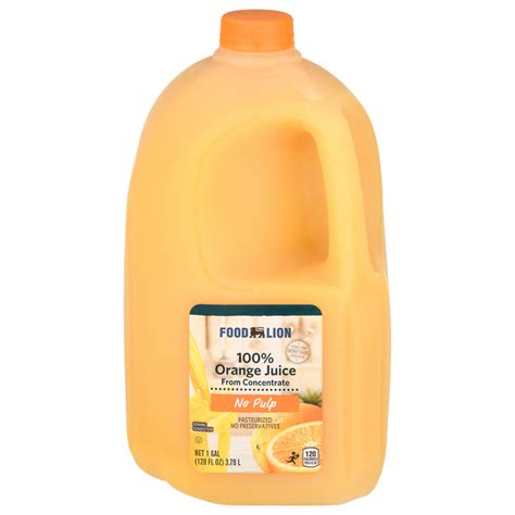 Save On Food Lion 100 Orange Juice No Pulp Order Online Delivery