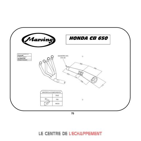 Ligne Complète MARVING Master Line Honda CB 650 B Z 1979 1982