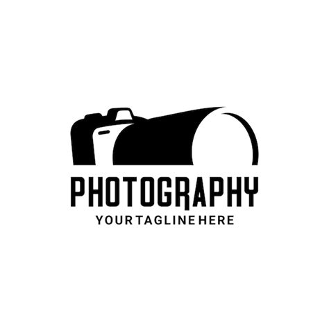 Silueta De Cámara Con Logotipo Vectorial Símbolo De Fotografía