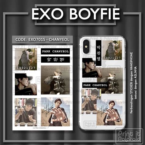 Jual Stiker Boyfie Exo Foto Casing Hp Laptop Buku Diy Photo Sticker