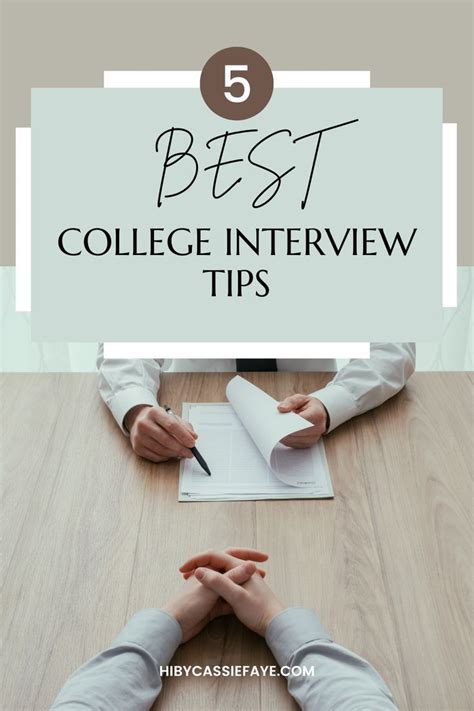 I Go Over The Tips I Wish I Had For My College Interviews These 5 Must