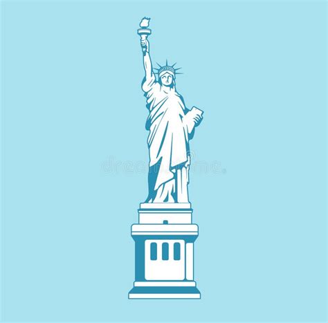 Statue Of Liberty USA New York World Famous Buildings Vector