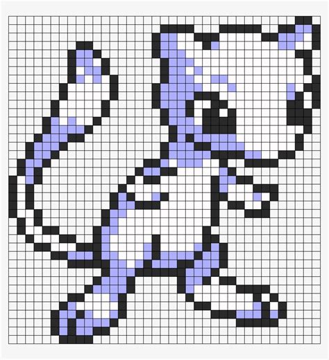 Mew Pokemon 8 Bit Perler Bead Pattern Bead Sprite Pixel Art Pokemon