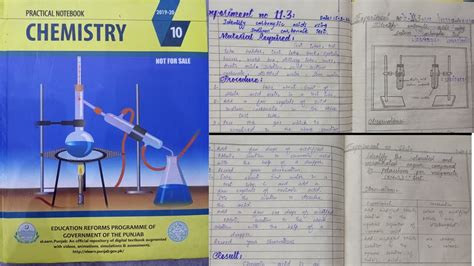 10th Class Chemistry Practicals Solved Notebook Practical Copy Bnany