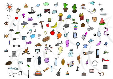 hand drawn doodle vector clipart / clip art bundle / vector bundle / color clipart / clipart ...