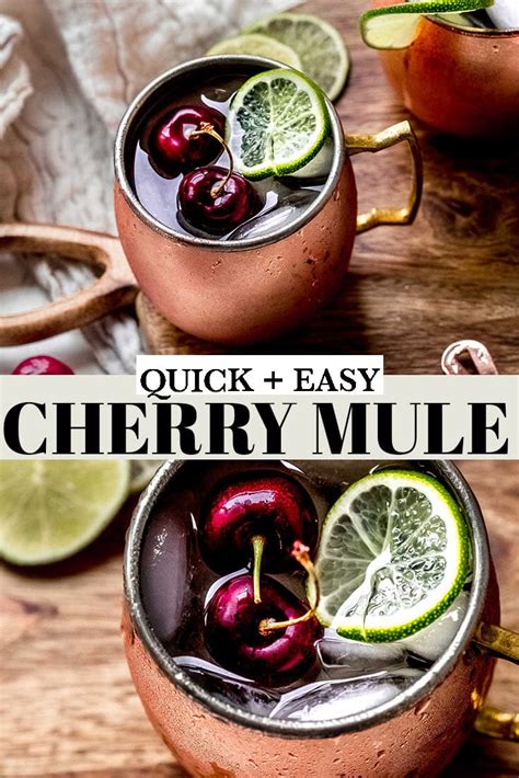 Cherry Moscow Mule Cocktail Platings Pairings