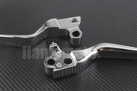 Chrome Skull Brake Clutch Levers For Harley Softail Dyna Glide