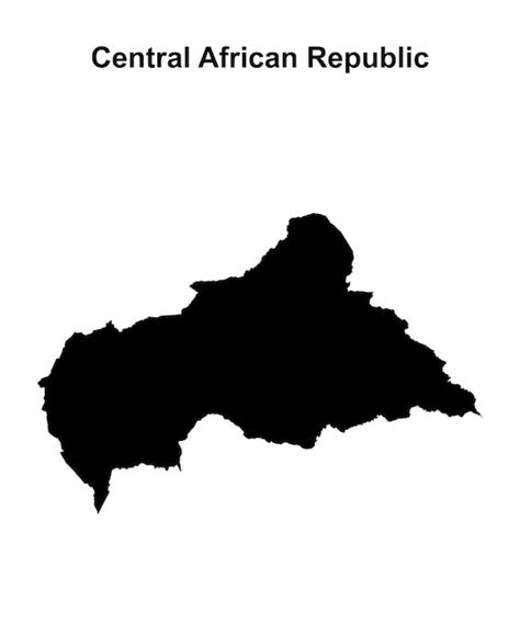 Premium Vector Central African Republic Blank Outline Map