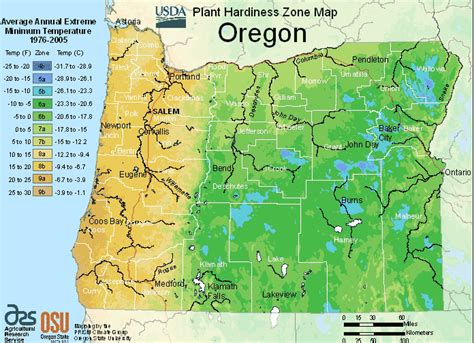 USDA Hardiness Zone Map For Oregon - The Garden Magazine in 2023 ...