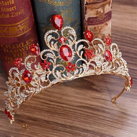 Baroque Crystal Rhinestone Big Tiaras And Crowns Headpiece Diadem De