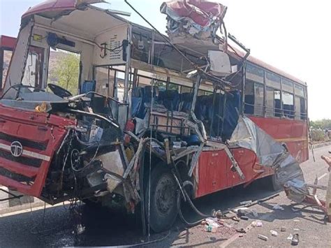 Nashik Mumbai Agra Highway St Bus Truck Accident Chandwad Update