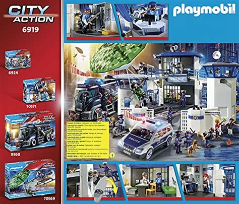 Playmobil Police Command Center With Prison Playset Multicolor