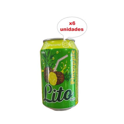 Refresco sabor piña Lito Soft 6 x 330 ml Supermarket 23 es una