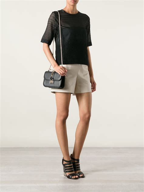Lyst Valentino Medium Rockstud Shoulder Bag In Black