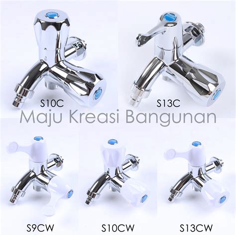 Jual Kran Cabang Shower New Soligen Keran Double Pvc Chrome S C S C