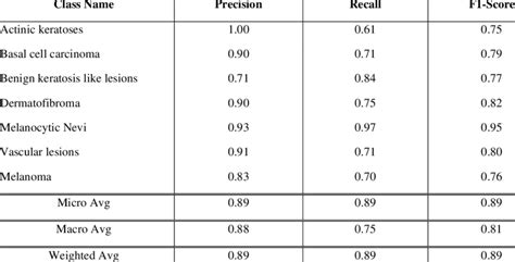 Precision Recall F Score Micro Avg Macro Avg And Weighted Avg