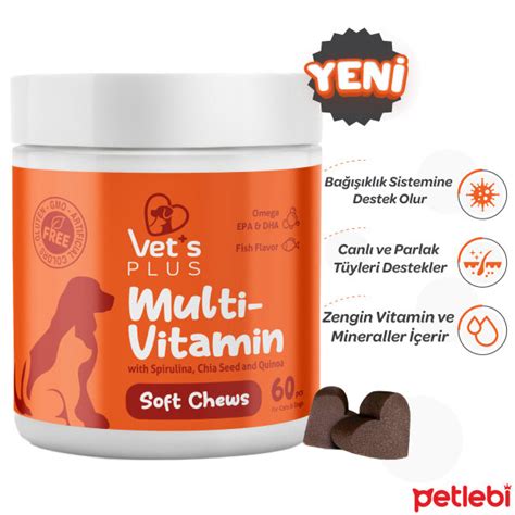 Vet s Plus Multi Vitamin Kedi ve Köpekler İçin Spirulinalı Vitamin